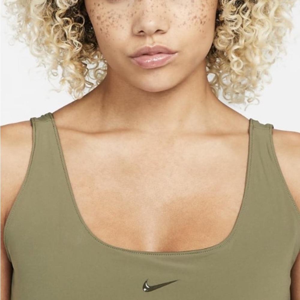 Nike Bliss Luxe Olive Green Athletic Tennis Dress - Picture 4 of 10